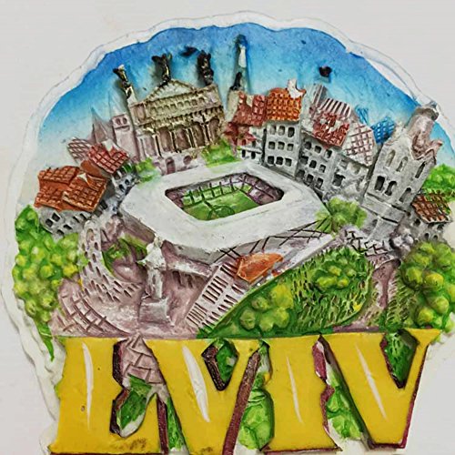 3D Lemberg Ukraine Kühlschrankmagnet Souvenir Aufkleber Home & Kitchen Decoration Lviv Ukraine Kühlschrankmagnet von MUYU Magnet