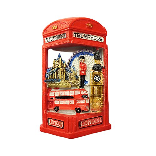 3D-Kühlschrankmagnet, London, England, Telefonzelle, Reiseaufkleber, Souvenir, Dekoration für Zuhause und Küche, Werbegeschenk von MUYU Magnet