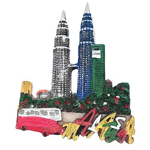 MUYU Magnet 3D Malaysia Kühlschrankmagnet, Home & Kitchen Dekoration, magnetischer Aufkleber Malaysia Kühlschrankmagnet Tourist Souvenir Geschenk von MUYU Magnet