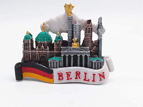 Berlin Deutschland 3D Kühlschrankmagnet Tourist Souvenir Geschenk & Sammlung Heim & Küche Dekoration Magnetaufkleber Berlin Deutschland Kühlschrankmagnet von MUYU Magnet