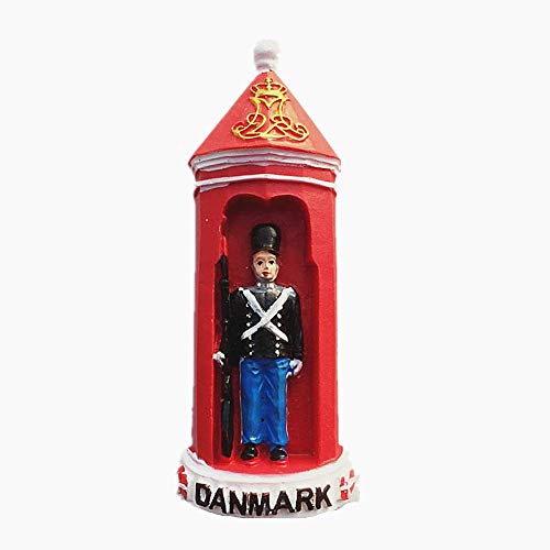 MUYU Magnet Guard of Copenhagen Royal Palace Denmark 3D-Kühlschrankmagnet Reise-Souvenir-Geschenk-Kollektion, Home & Kitchen Dekoration, magnetischer Aufkleber, Kopenhagen Dänemark Kühlschrankmagnet von MUYU Magnet