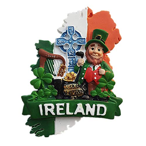 Irland 3D Kühlschrankmagnet, Heim & Küche Dekoration Magnetaufkleber Irland Kühlschrank Magnet Reise Souvenir Geschenk von MUYU Magnet