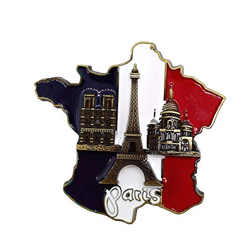 Eiffelturm Paris Frankreich 3D Metall Kühlschrankmagnet Home & Kitchen Dekoration Magnetaufkleber Paris Frankreich Kühlschrankmagnet Tourist Souvenir Geschenk von MUYU Magnet