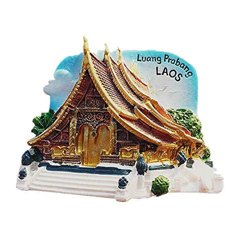 Luang Prabang Laos 3D-Kühlschrankmagnet, Reise-Souvenir, Geschenk, Heim-Küchendekoration, Magnetaufkleber, Laos Kühlschrank-Magnetsammlung von MUYU Magnet