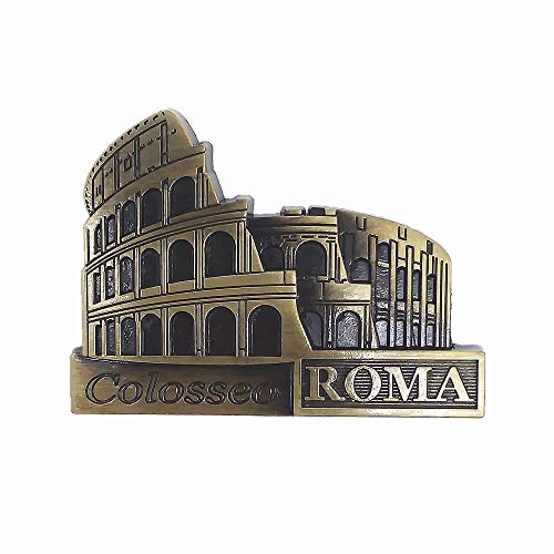 3D-Kühlschrankmagnet, Motiv: Roma Colosseum Italien, aus Metall, Heim- und Küchendekoration, Magnet-Aufkleber, Roma Colosseum, Italien, Kühlschrankmagnet, Reise-Souvenir, Geschenkkollektion von MUYU Magnet