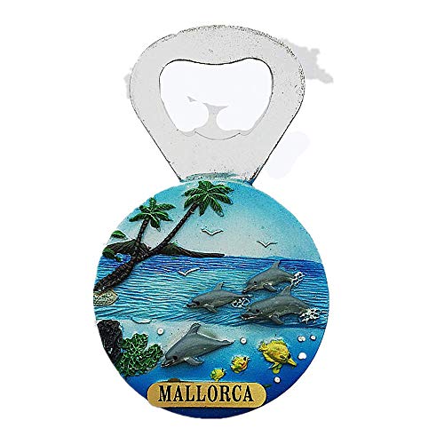 Mallorca Spanien 3D-Kühlschrankmagnet, Flaschenöffner, Reise-Souvenir, Geschenk-Kollektion, Heim- und Küchendekoration, magnetischer Aufkleber, Mallorca Kühlschrankmagnet, Bieröffner von MUYU Magnet