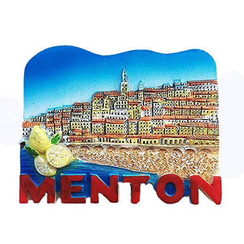 Menton Alpes-Maritimes Frankreich 3D Kühlschrankmagnet Reise Souvenir Geschenkkollektion Haus & Küche Dekoration Magnetaufkleber Menton Frankreich Kühlschrankmagnet von Muyu magnet