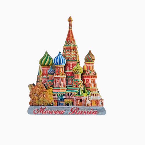 Moskau Russland 3D Kühlschrankmagnet Souvenir Geschenk Haus & Küche Dekoration Magnet Aufkleber Moskau Russland Kühlschrankmagnet von MUYU Magnet