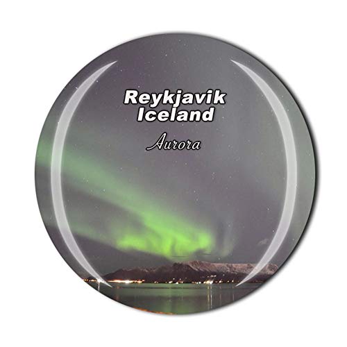 Polarlichter Reykjavik Island Kühlschrankmagnet Reise Souvenir Geschenk Heim Küche Dekoration Magnet Sticker Kristall Kühlschrank Magnet Kollektion von MUYU Magnet