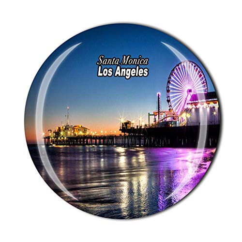 Santa Monica Los Angeles California USA Kühlschrankmagnet, Souvenir, Geschenk, Kühlschrankdekoration, Magnetaufkleber-Kollektion von MUYU Magnet