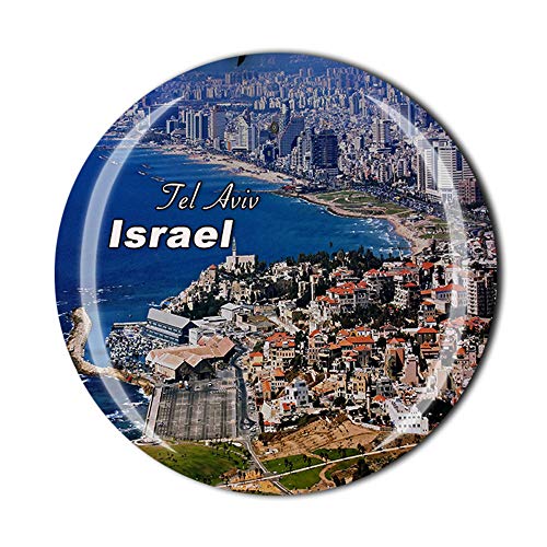 Tel Aviv Israel Kühlschrankmagnet, Reise-Souvenir, Geschenk, Heimküche, Dekoration, Magnetaufkleber, Kristall, Kühlschrankmagnet, Kollektion von MUYU Magnet
