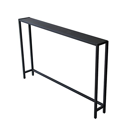 MUYUANSU Slim Console Tische Tiefe 15 cm, Hohe Sofa -seitentische Eingangstisch Flurstisch Hinter Sofa Tisch Für Wohnzimmerdekoration(Size:100 * 15 * 75CM,Color:Schwarz) von MUYUANSU
