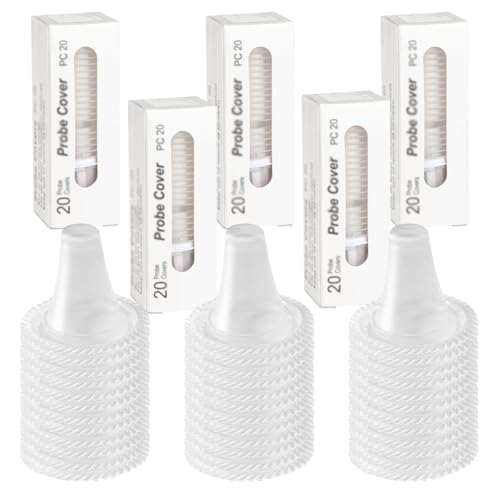 100 Stück Kompatibel mit Braun Fieberthermometer Schutzkappen, Fieberthermometer Ohr Schutzkappen, für Braun alle Modelle & alle digitalen Thermometern Ohrthermometer Ersatzschutzkappen von MUZHUPGUZ