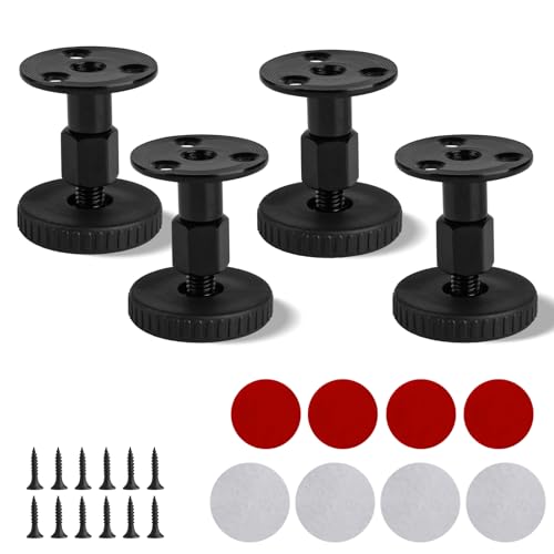 MUZHUPGUZ 4 Set Höhenverstellbare Füße, Möbelfüße verstellbar 27-64mm, Sofafuße Möbelbeine Stellfüße, Verstellbare Nivellierfüße für Möbel Tisch Füße Schrankfüße, ann gebohrt oder Selbstklebend Sein von MUZHUPGUZ
