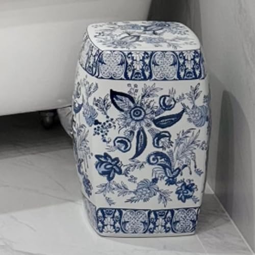 Gartenhocker, Dekorativer Keramikhocker, Handbemalte Sitzmöbel im chinesischen Trommelglas-Stil, Beistelltisch for Sitzen(Square) von MUZIT