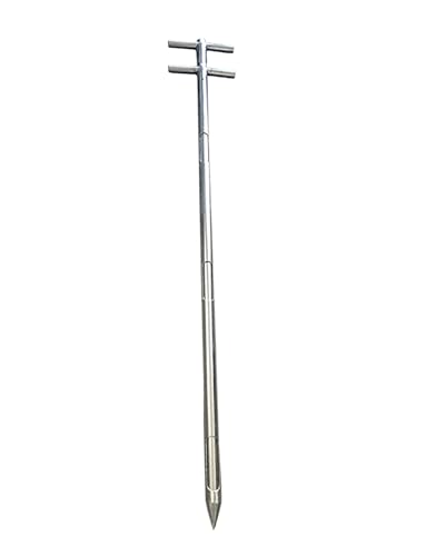 MUZIT Bodenprobensonde, Bodensonde aus Edelstahl, Drehgriff aus Stahlkorn, Spitze Spitze, mehrere Größen for Reismais(300CM/38mm) von MUZIT