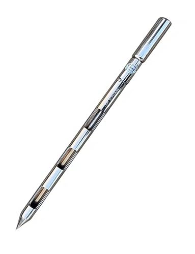 MUZIT Bodenprobensonde, Bodensonde aus Edelstahl, Stahlpulverkorn, 3 Schlitze, abnehmbares Fenster, geschlossen, mehrere(150cm/59'') von MUZIT