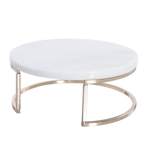 MUZIT Kuchenständer, Premium-Marmor-Kuchenständer mit verdickter Basis, eleganter Dessertständer for Partys und Nachmittagstee, natürliches Tablett von MUZIT