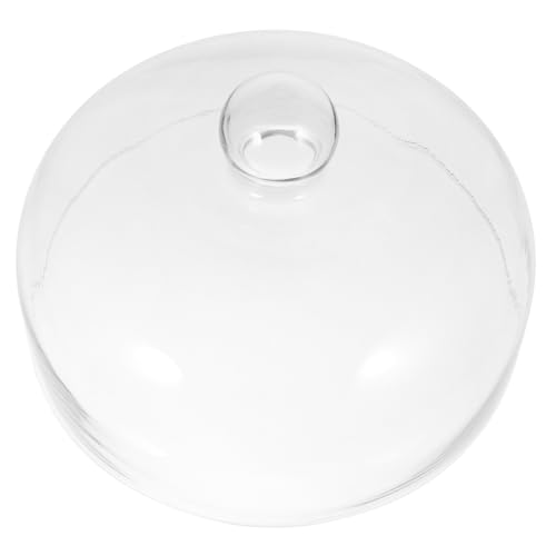 MUZIT Kuchenständer, transparente Kuchenabdeckung, hochwertige Glaskuppel for Cupcakes, staubdichter Schutz mit komfortablem Griff von MUZIT
