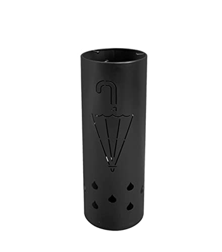 MUZIT Schirmständer, Metall-Schirmständerhalter, Organizer, ausgehöhltes Design for den Eingangsbereich, Mehrfarbig(A Black) von MUZIT