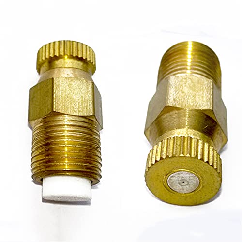 MUZIT Sprühdüsenköpfe, 10 Stück Messing-Ersatzköpfe mit Filter for Hochdruck-Zerstäubersprüher, Terrassenrasen, Landschaftsbau, Staubkontrolle,(0.6mm) von MUZIT