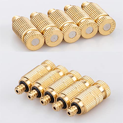 MUZIT Sprühdüsenköpfe, 100 Stück Messing-Ersatzköpfe for Hochdruck-Zerstäubersprüher, Terrassenrasen, Landschaftsbau, Staubkontrolle, 10/24 UNC(Gold,0.2mm) von MUZIT