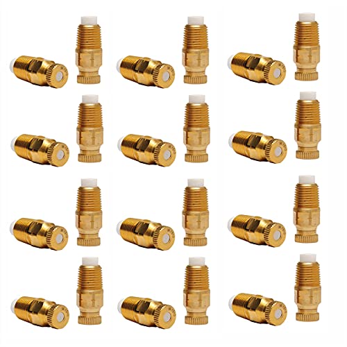 MUZIT Sprühdüsenköpfe, 100 Stück Messing-Ersatzköpfe mit Filter for Hochdruck-Zerstäubersprüher, Terrassenrasen, Landschaftsbau, Staubkontrolle(0.15mm) von MUZIT