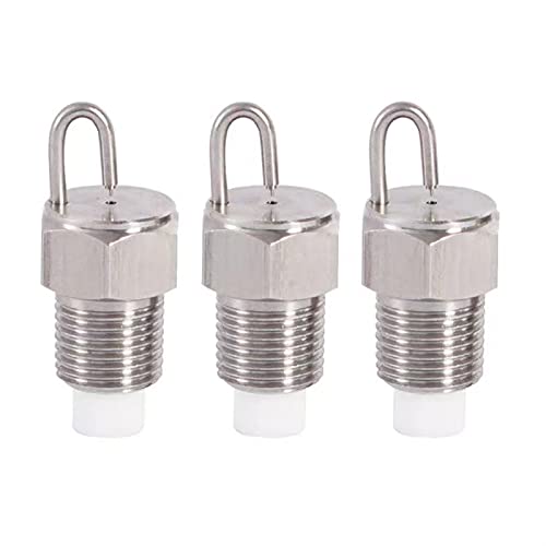 MUZIT Sprühdüsenköpfe, 100 Stück Stiftstrahldüsen aus Edelstahl, Ersatzköpfe mit PP-Filterbaumwolle for Hochdruck-Zerstäubersprüher, Terrassenrasen(0.20mm) von MUZIT