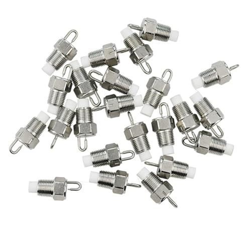 MUZIT Sprühdüsenköpfe, 30 Stück Stiftstrahldüsen-Ersatzköpfe aus Edelstahl mit PP-Filterbaumwolle for 1/8 Zoll NPT(0.4mm) von MUZIT