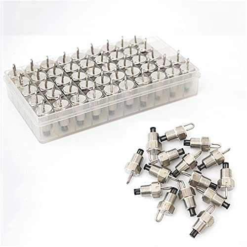 MUZIT Sprühdüsenköpfe, 50 Stück Stiftstrahldüsen aus Edelstahl, Ersatzköpfe mit Filter for Hochdruck-Zerstäubersprüher, Terrassenrasen(0.6mm) von MUZIT