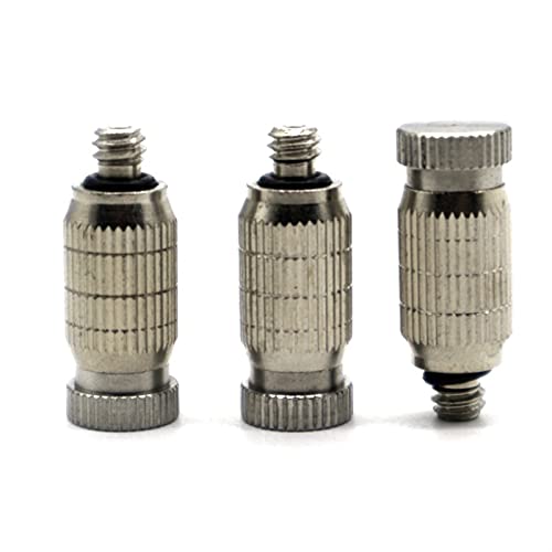 MUZIT Sprühdüsenköpfe, 60 Stück Messing-Ersatzköpfe for Hochdruck-Zerstäubersprüher, Terrassenrasen, Landschaftsbau, Staubkontrolle, 10/24 UNC(Silver,0.4mm) von MUZIT