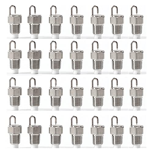 MUZIT Sprühdüsenköpfe, 60 Stück Stiftstrahldüsen aus Edelstahl, Ersatzköpfe mit PP-Filterbaumwolle for Hochdruck-Zerstäubersprüher, Terrassenrasen(0.30mm) von MUZIT