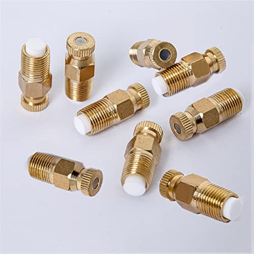MUZIT Sprühdüsenköpfe, 80 Stück Messing-Ersatzköpfe mit Filter for Hochdruck-Zerstäubersprüher, Terrassenrasen, Landschaftsbau, Staubkontrolle,(0.7mm) von MUZIT
