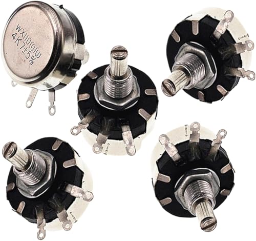 Potentiometer, Push-Pull-Potentiometer, 5er-Pack WX110 3W Kohleschichtdrahtgewickeltes Single-Turn-Drehpotentiometer 100-33K Ohm(6.8K Ohm) von MUZIT
