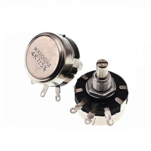 Potentiometer, Push-Pull-Potentiometer, WX110 1 W Einzelumdrehungs-Drahtpotentiometer, 6 mm Schaft, mehrere Widerstände, 2er-Pack(5.6K Ohm) von MUZIT