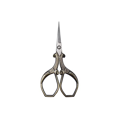Retro-Schere, Küchenschere, Näh-Handwerkzeuge, Nähschere, handgefertigte Schere aus Papierschnittstoff, langlebige(Bronze) von MUZIT
