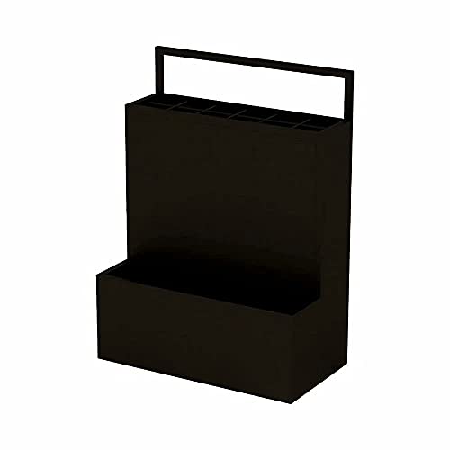 Schirmständer, aus Metall mit Abflusslöchern im Gitterdesign, geeignet for den Innen- und Außenbereich(Black,36 * 25 * 57Cm) von MUZIT