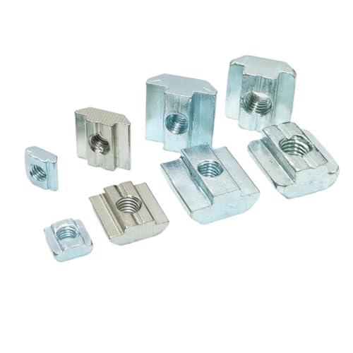 Vierkantmutter, T-Nutensteine, T-Nutenstein-Vierkantmuttern-Paket for 3D-Drucker-Aluminium-Extrusion 2020-4545 M3-M10-Gewinde Drop-In(M4 (100pcs)) von MUZIT