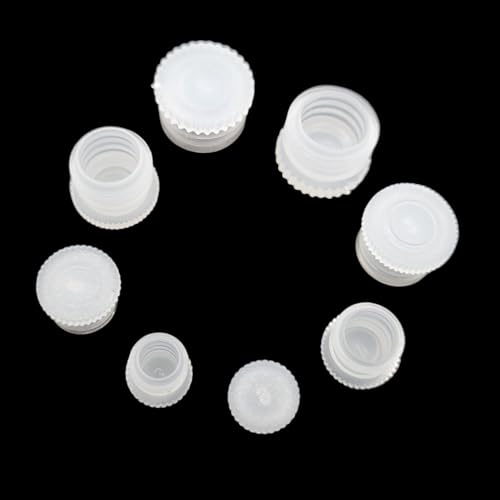 MV-Versand 100 Stck. Lamellenstopfen, Verschluss, Deckel für 50 x Ø10mm Flachbodenglas (Ø9mm), für Globuliglas, transparent von MV-Versand