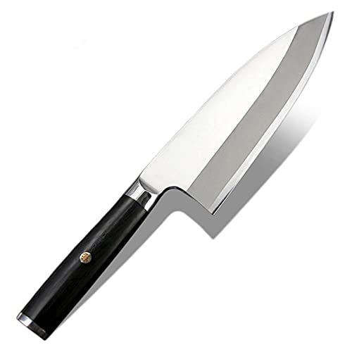 Japanisches Deba Messer Fischmarkt Professionelle Messer Lachs Tuna Schneidwerkzeug Chef Küchenmesser 5cr15mov Edelstahl Sharp (Color : 8.2 inch Deba knife) von MVAOHGN