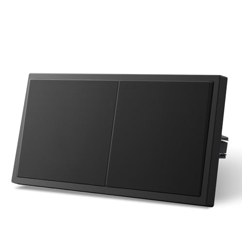 MVAVA Lichtschalter Unterputz, Standard Lichtschalter 1 Fach 1 Weg, Kunststoffe Wandschalter 80mm x 150mm, Schwarz von MVAVA