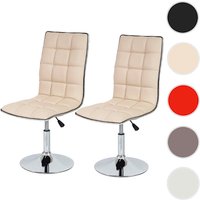 MVG Esszimmerstuhl »MVG-C41«, 2er-Set, höhenverstellbar - braun von MVG