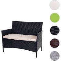 MVG Gartenbank »MVG-HA028«, Stahl/Kunststoff, 2-Sitzer, BxHxT: 106 x 83 x 60 cm - schwarz von MVG