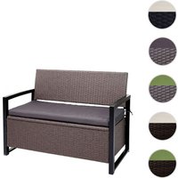 MVG Sitzbank mit Sitzkissen »MVG-F39«, Stahl/Kunststoff, 2-Sitzer, BxHxT: 117 x 87 x 57 cm - schwarz von MVG