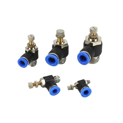 20/50/100 Stück Messing-Durchflussregelventil Der SL-Serie, 90 °, L-Typ, G1/8 Push-in, Außendurchmesser 4–12 Mm, Pneumatischer Geschwindigkeitsregler For Luftkompressor(SL6-04) von MVGASXFON