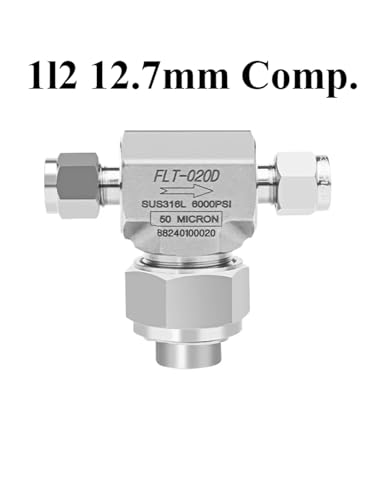 3 6 8 10 12 Mm 1/8" 1/4" 3/8" 1/2" Tube OD Compression Union T 316L Stainless Steell Filter Valve Lab Nitrogen Hydrogen Pure Gas(1l2 12.7mm Comp.) von MVGASXFON