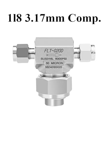 3 6 8 10 12 Mm 1/8" 1/4" 3/8" 1/2" Tube OD Compression Union T 316L Stainless Steell Filter Valve Lab Nitrogen Hydrogen Pure Gas(1l8 3.17mm Comp.) von MVGASXFON