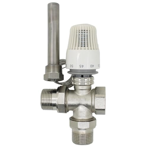 30-70 Grad Control Boden Heizung System Thermostat Heizkörper Ventil M30 * 1,5 Drei Weg Ventil Thermowell DN15 DN20 DN25 DN32(Actuator) von MVGASXFON