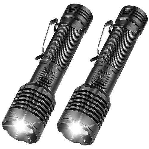 MVIOCS LED-Taschenlampe mit Clip, 2000 Lumen, 5 Beleuchtungsmodi, Zoombar, Wasserdicht, 2 Stück MVIOCS LED-Taschenlampe mit Clip, 2000 Lumen, 5 Beleuchtungsmodi, Zoombar, Wasserdicht, 2 Stück von MVIOCS