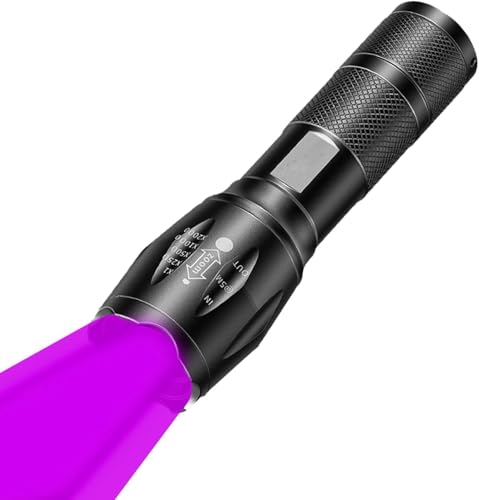 MVIOCS UV 2 in 1 Taschenlampe, tragbare wasserdichte Schwarzlicht-Taschenlampe, LED-Taschenlampe mit Weiß- und UV-Lichtkombination, Schwarzlicht-Haustierurin-Detektor für Hunde/Katzenurin von MVIOCS